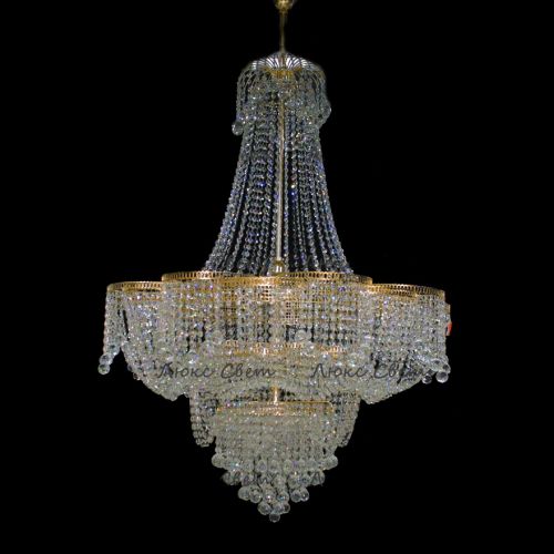 Люстра Лотос с подвесом диаметр 1000 мм высота1500 мм в Симферополе Гусь Хрустальный