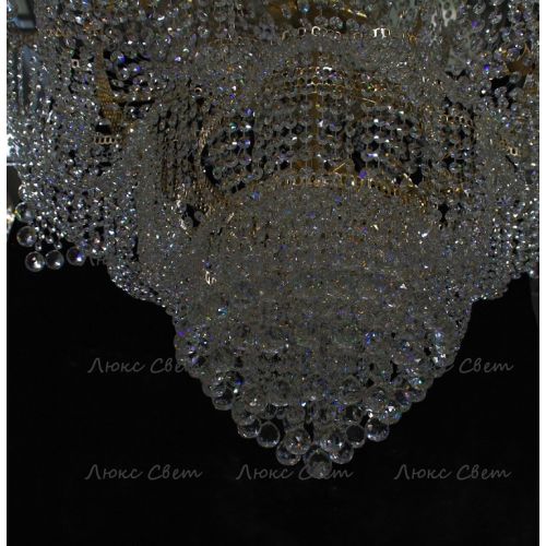 Люстра Лотос с подвесом диаметр 1000 мм высота1500 мм в Симферополе Гусь Хрустальный