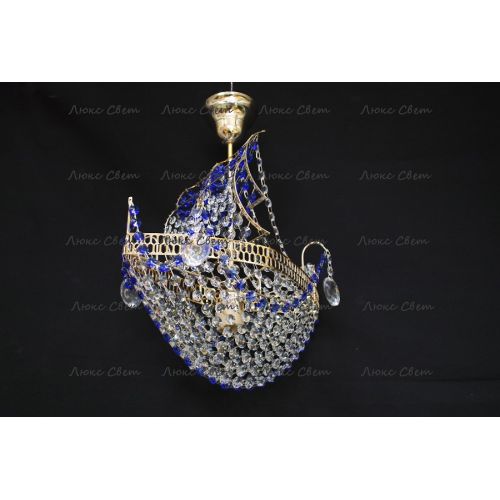 Люстра Корвет 1 ламповый синий в Симферополе Гусь Хрустальный