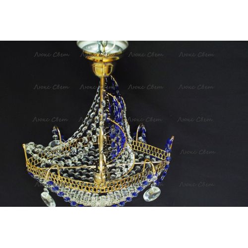 Люстра Корвет 1 ламповый синий в Симферополе Гусь Хрустальный