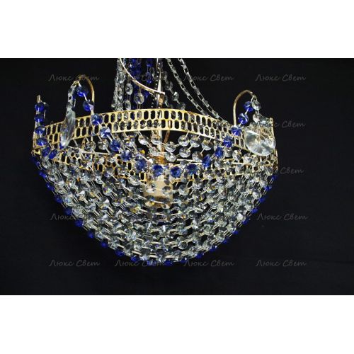 Люстра Корвет 1 ламповый синий в Симферополе Гусь Хрустальный