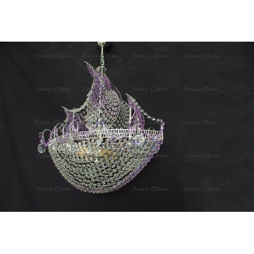 Люстра Корвет фиолетовый в Симферополе Гусь Хрустальный