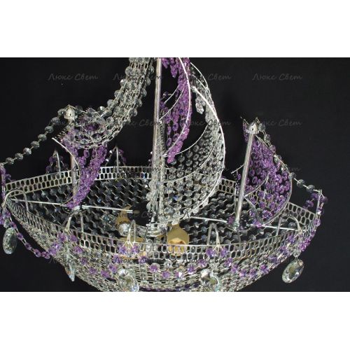 Люстра Корвет фиолетовый в Симферополе Гусь Хрустальный