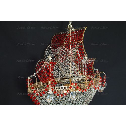 Люстра Корвет красный в Симферополе Гусь Хрустальный