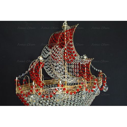 Люстра Корвет красный в Симферополе Гусь Хрустальный