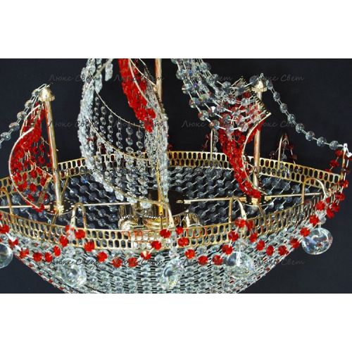Люстра Корвет красный в Симферополе Гусь Хрустальный