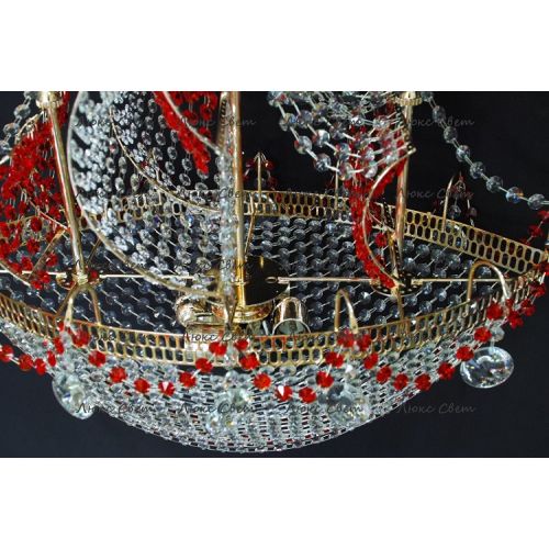 Люстра Корвет красный в Симферополе Гусь Хрустальный