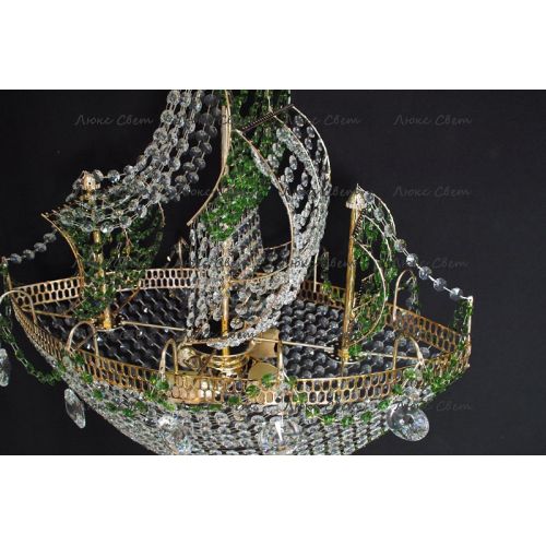 Люстра Корвет зеленый в Симферополе Гусь Хрустальный