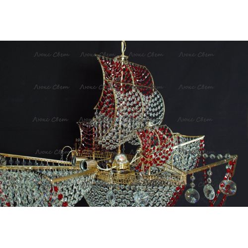 Люстра Летучий Голландец красный в Симферополе Гусь Хрустальный