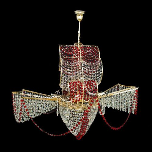 Люстра Летучий Голландец красный в Симферополе Гусь Хрустальный