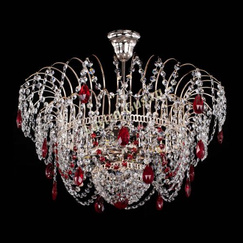 Люстра Агата № 2 - 4 лампы Красная в Симферополе Гусь Хрустальный