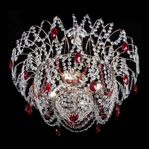 Люстра Агата № 2 - 4 лампы Красная в Симферополе Гусь Хрустальный