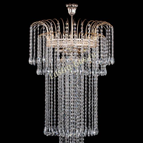 Люстра Агата Каскад №4 длинная в Симферополе Гусь Хрустальный