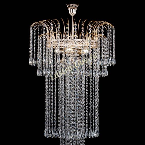 Люстра Агата Каскад №4 длинная в Симферополе Гусь Хрустальный