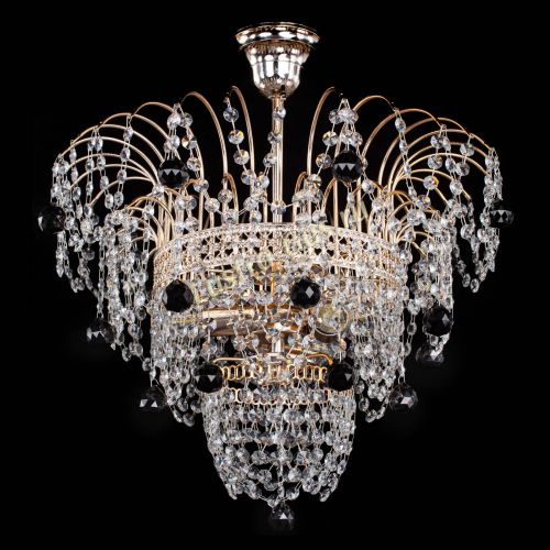 Люстра Агата Венеция №2 - 3 лампы черная в Симферополе Гусь Хрустальный