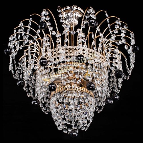 Люстра Агата Венеция №2 - 3 лампы черная в Симферополе Гусь Хрустальный