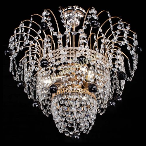 Люстра Агата Венеция №2 - 3 лампы черная в Симферополе Гусь Хрустальный