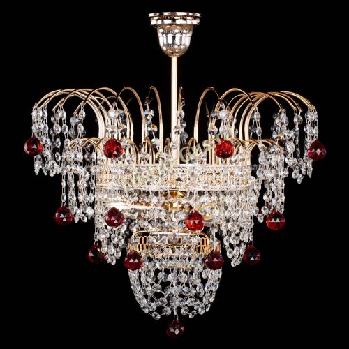 Люстра Агата Венеция №2 - 3 лампы красная в Симферополе Гусь Хрустальный