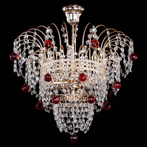 Люстра Агата Венеция №2 - 3 лампы красная в Симферополе Гусь Хрустальный