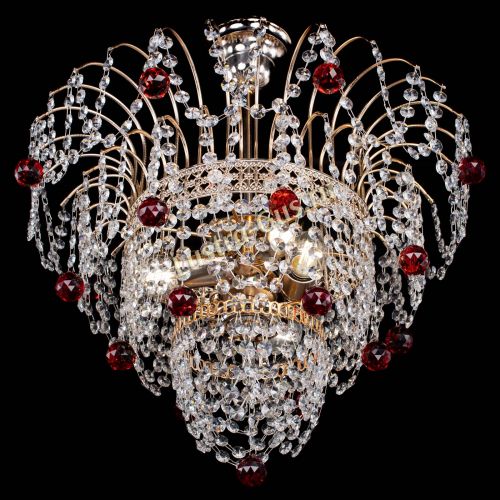 Люстра Агата Венеция №2 - 3 лампы красная в Симферополе Гусь Хрустальный