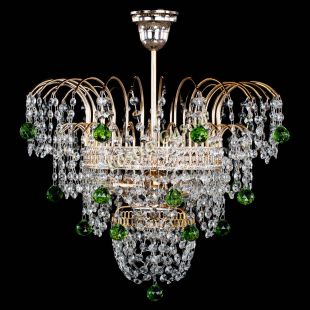  Люстра Агата Венеция №2 - 3 лампы зеленая