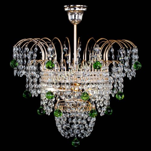 Люстра Агата Венеция №2 - 3 лампы зеленая в Симферополе Гусь Хрустальный