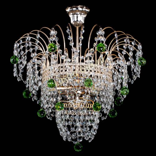 Люстра Агата Венеция №2 - 3 лампы зеленая в Симферополе Гусь Хрустальный