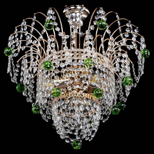 Люстра Агата Венеция №2 - 3 лампы зеленая в Симферополе Гусь Хрустальный