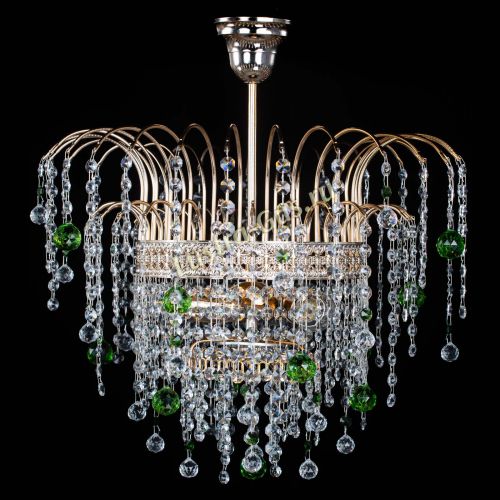 Люстра Агата Венеция №3 зеленая в Симферополе Гусь Хрустальный