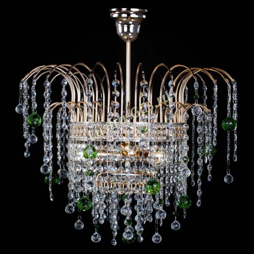 Люстра Агата Венеция №3 зеленая в Симферополе Гусь Хрустальный