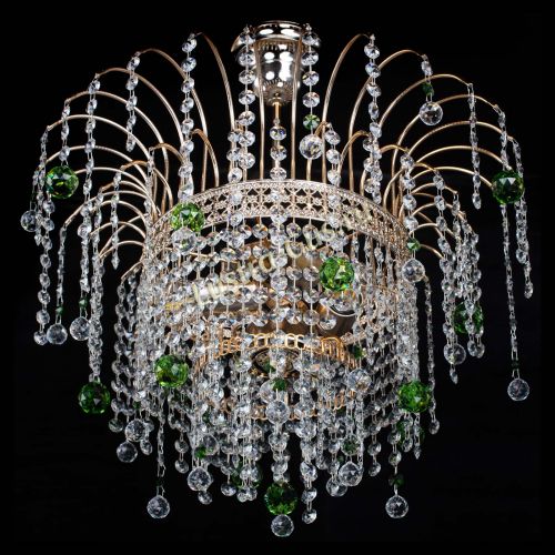 Люстра Агата Венеция №3 зеленая в Симферополе Гусь Хрустальный