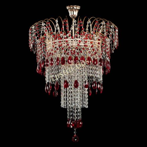 Люстра Агата Венеция №4 длинная Красная в Симферополе Гусь Хрустальный