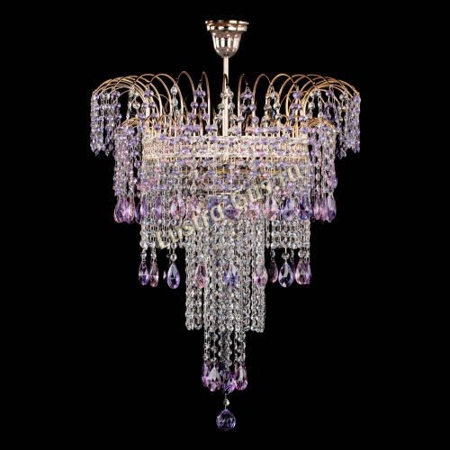 Люстра Агата Венеция №4 длинная Разноцветная в Симферополе Гусь Хрустальный