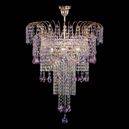 Люстра Агата Венеция №4 длинная Разноцветная в Симферополе Гусь Хрустальный