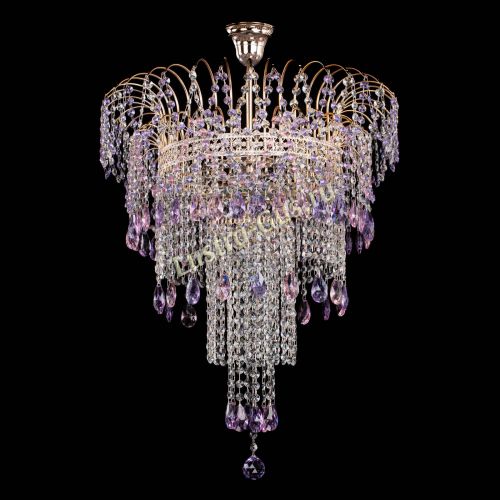 Люстра Агата Венеция №4 длинная Разноцветная в Симферополе Гусь Хрустальный