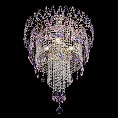 Люстра Агата Венеция №4 длинная Разноцветная в Симферополе Гусь Хрустальный