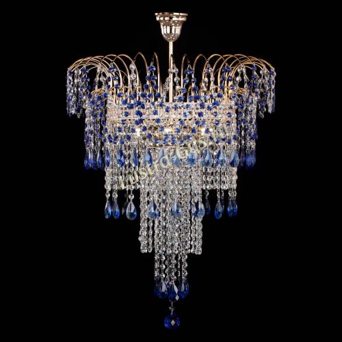 Люстра Агата Венеция №4 длинная Синяя в Симферополе Гусь Хрустальный