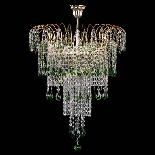 Люстра Агата Венеция №4 длинная Зеленая в Симферополе Гусь Хрустальный