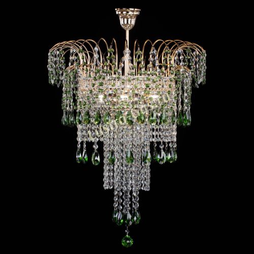 Люстра Агата Венеция №4 длинная Зеленая в Симферополе Гусь Хрустальный