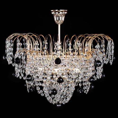 Люстра Агата Венеция №4 шар черная в Симферополе Гусь Хрустальный