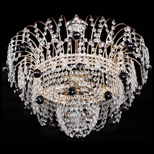 Люстра Агата Венеция №4 шар черная в Симферополе Гусь Хрустальный