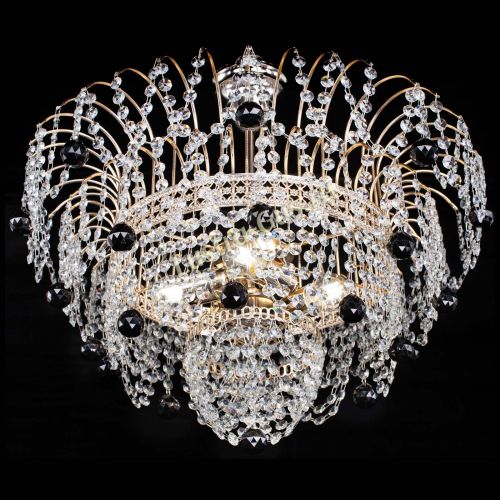 Люстра Агата Венеция №4 шар черная в Симферополе Гусь Хрустальный