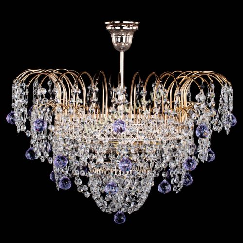 Люстра Агата Венеция №4 шар фиолетовая в Симферополе Гусь Хрустальный