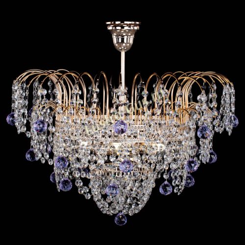Люстра Агата Венеция №4 шар фиолетовая в Симферополе Гусь Хрустальный