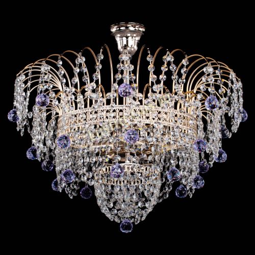 Люстра Агата Венеция №4 шар фиолетовая в Симферополе Гусь Хрустальный