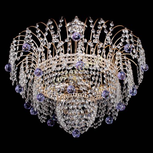 Люстра Агата Венеция №4 шар фиолетовая в Симферополе Гусь Хрустальный