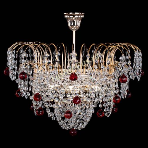 Люстра Агата Венеция №4 шар красная в Симферополе Гусь Хрустальный