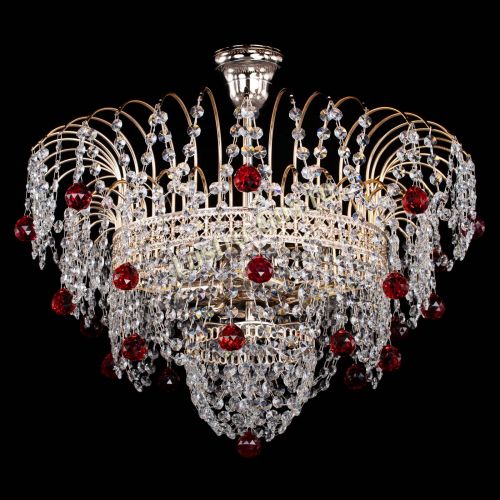 Люстра Агата Венеция №4 шар красная в Симферополе Гусь Хрустальный