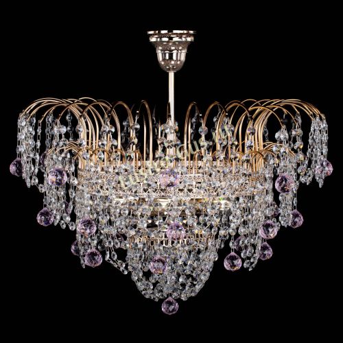 Люстра Агата Венеция №4 шар розовая в Симферополе Гусь Хрустальный