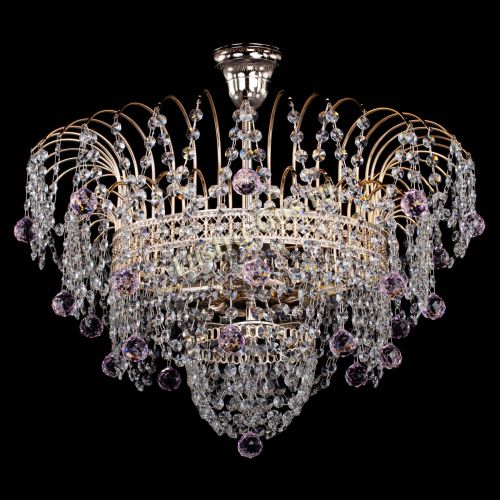 Люстра Агата Венеция №4 шар розовая в Симферополе Гусь Хрустальный